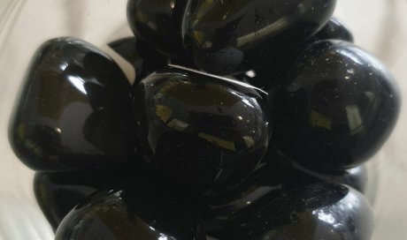 Obsidienne argentée pierre roulée